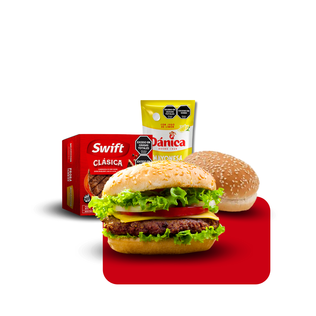 60 Hamburguesas 80 Grs Swift + Pan Fargo