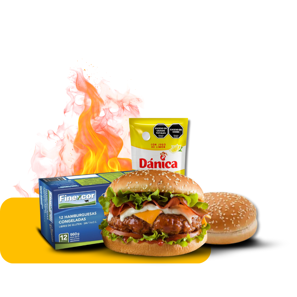 24 Hamburguesas 80Grs Finexcor + Pan Fargo