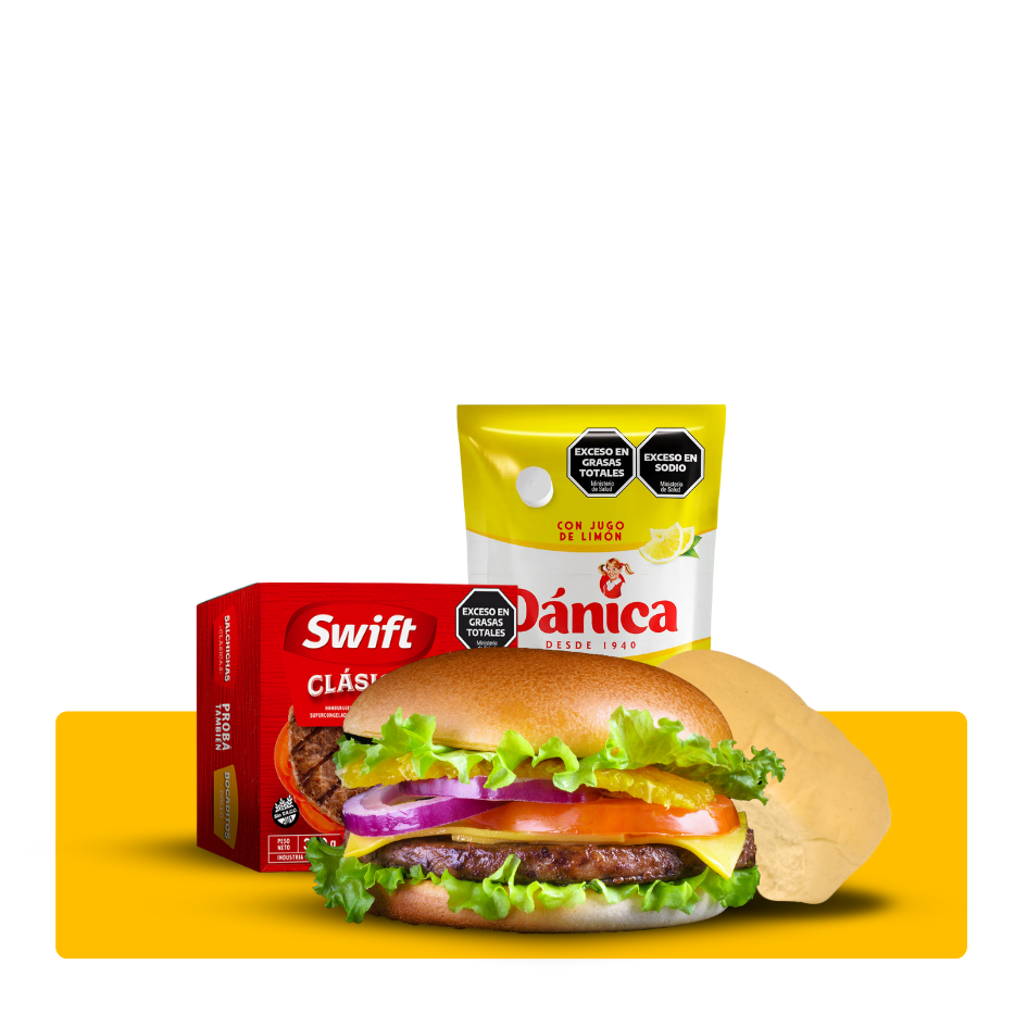 24 Hamburguesas 80 Grs Swift + Pan