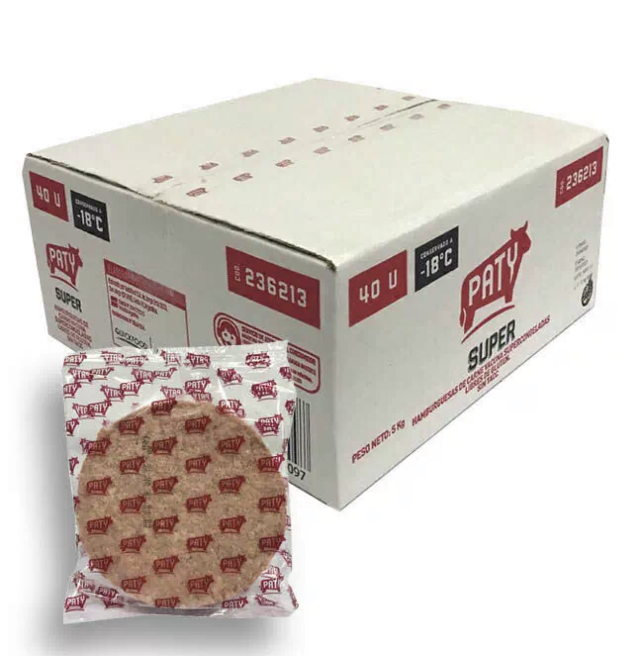 40 Maxi Hamburguesas 125 Grs Paty Sin pan
