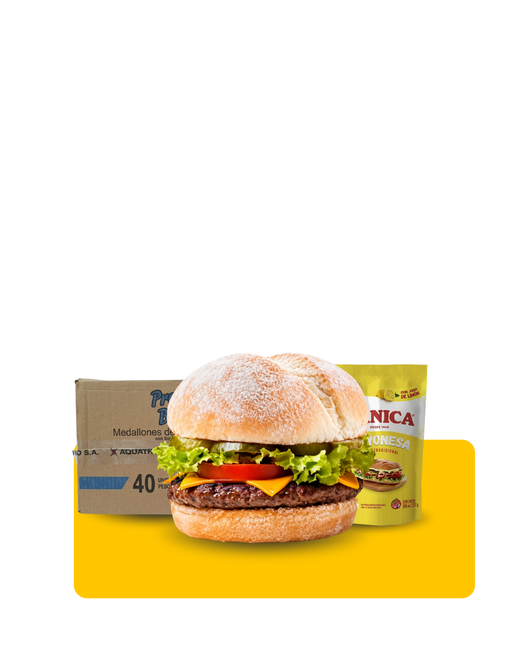 60 Hamburguesas 69 Grs Pronto beef + Pan Fargo artesano